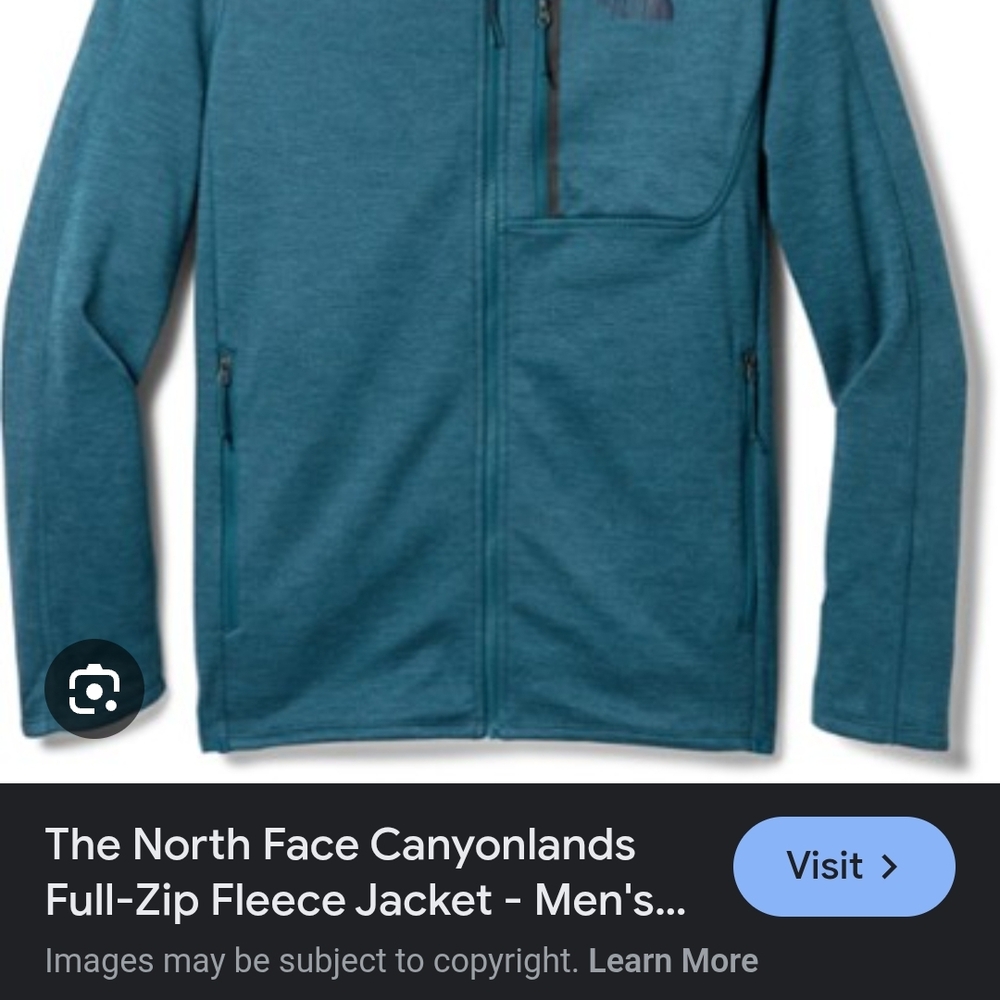 North Face Mens Canyonlands Full Zip Fleece Jacket Mens Blue